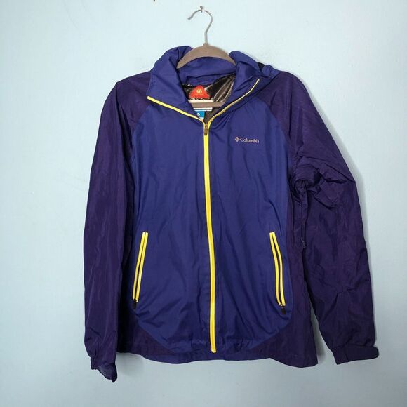 Columbia Jacket Womens Medium Purple Omni Heat Tech Winter Hooded Pockets - Picture 1 of 10